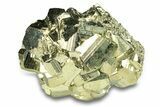Gleaming Striated Pyrite Crystal Cluster - Peru #291909-1